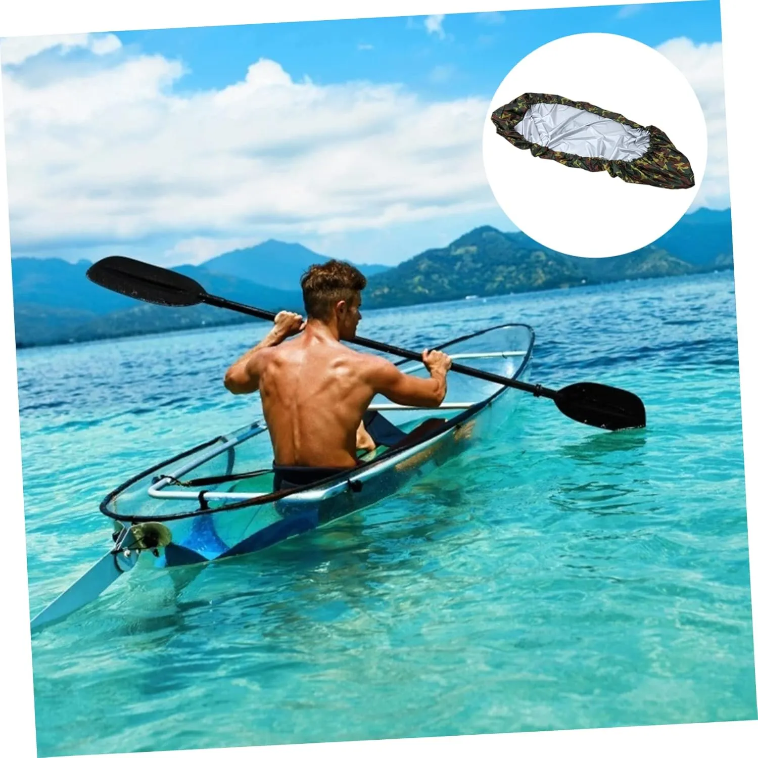 BESPORTBLE Kayak Covers Boat Outdoor Covers Heavy Duty Tarps Uv Protection Oxford Fabric