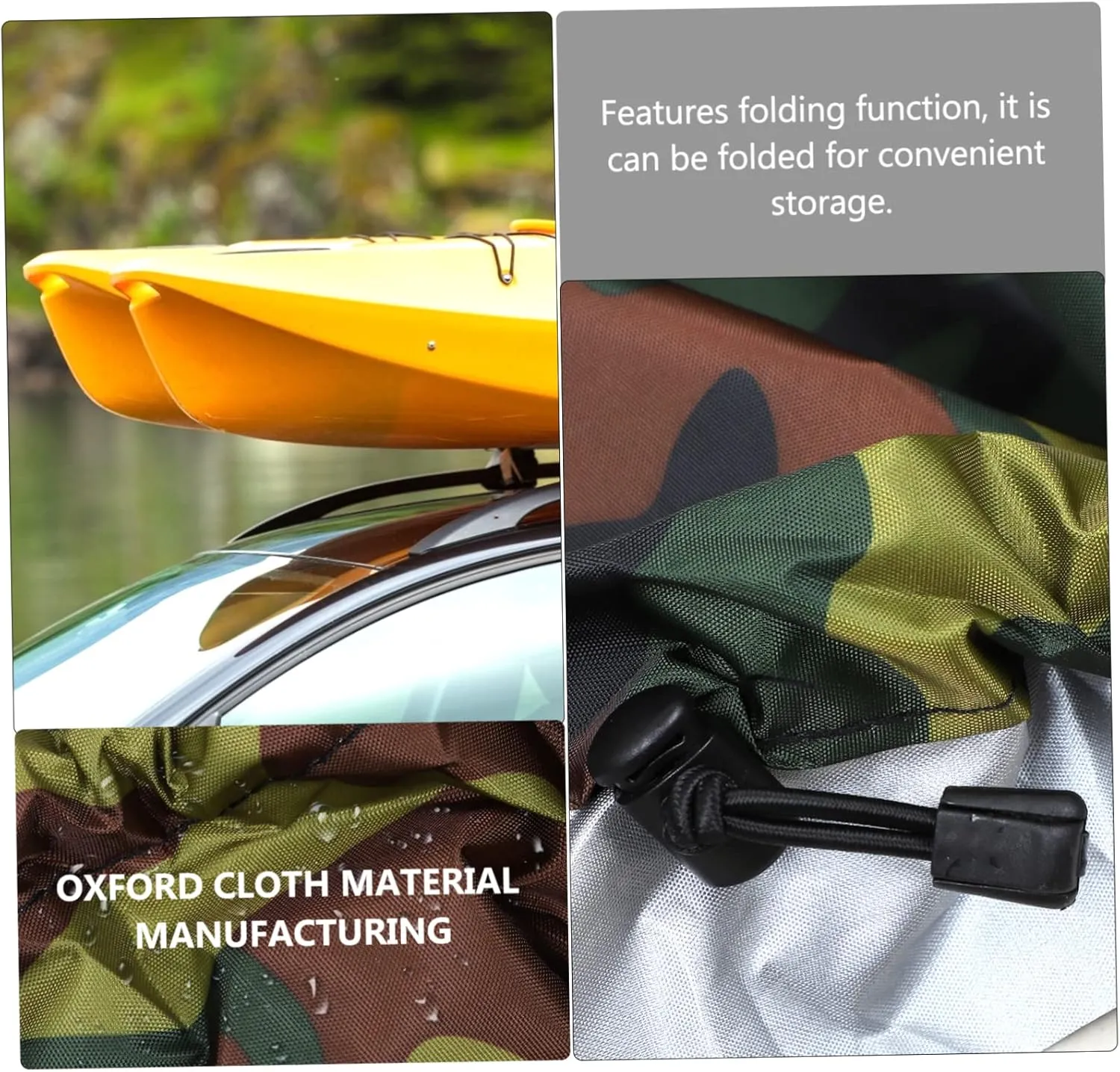 BESPORTBLE Kayak Covers Boat Outdoor Covers Heavy Duty Tarps Uv Protection Oxford Fabric