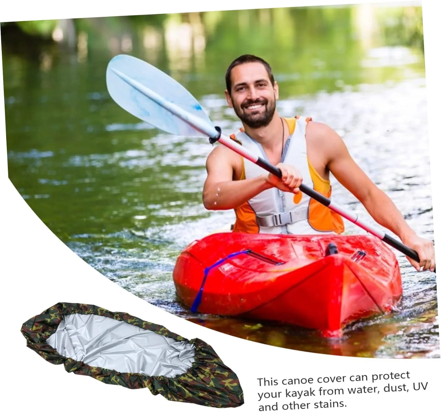BESPORTBLE Kayak Covers Boat Outdoor Covers Heavy Duty Tarps Uv Protection Oxford Fabric