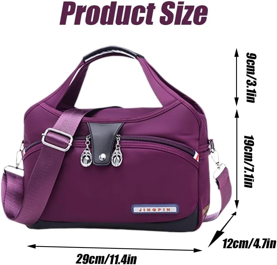 Blaciokamith Soft Side Lightweight Underseat Tote Bag, Waterproof Durable Oxford Cloth Shoulder Bags Multi-pocket Bulk (E)