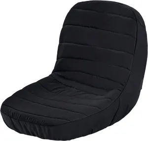 Black Riding Lawn Mower Tractor seat Cover for kubota Craftsman Husqvarna John Deere cub Cadet wheatherproof Padded Comfort fits 12.5''-14'' backrest 3storage Pockets