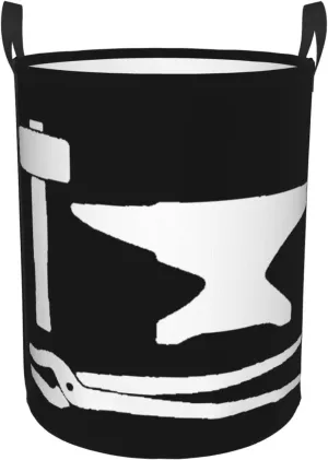 Blacksmith Hammer Cotton Calf Socks Dirty clothes laundry basket with handle Medium