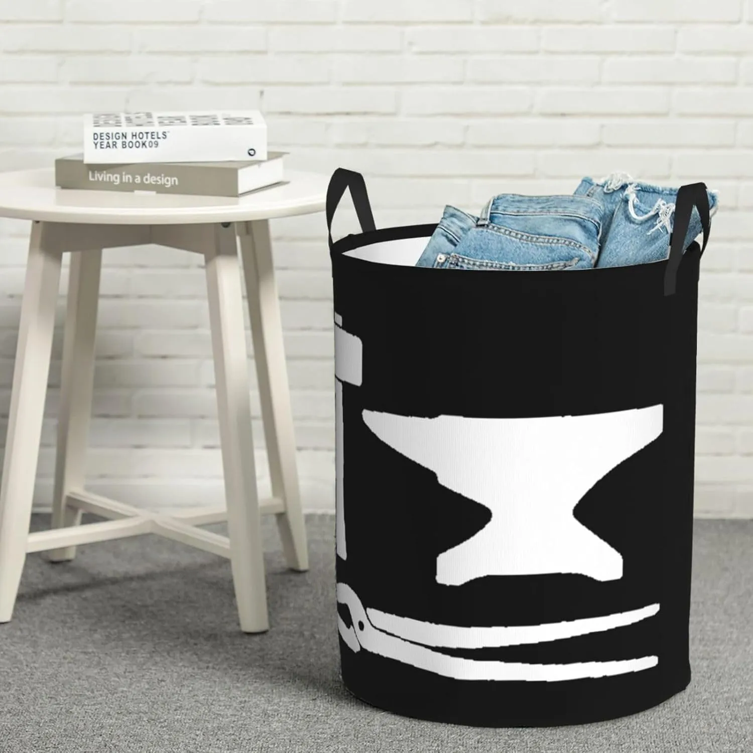 Blacksmith Hammer Cotton Calf Socks Dirty clothes laundry basket with handle Medium