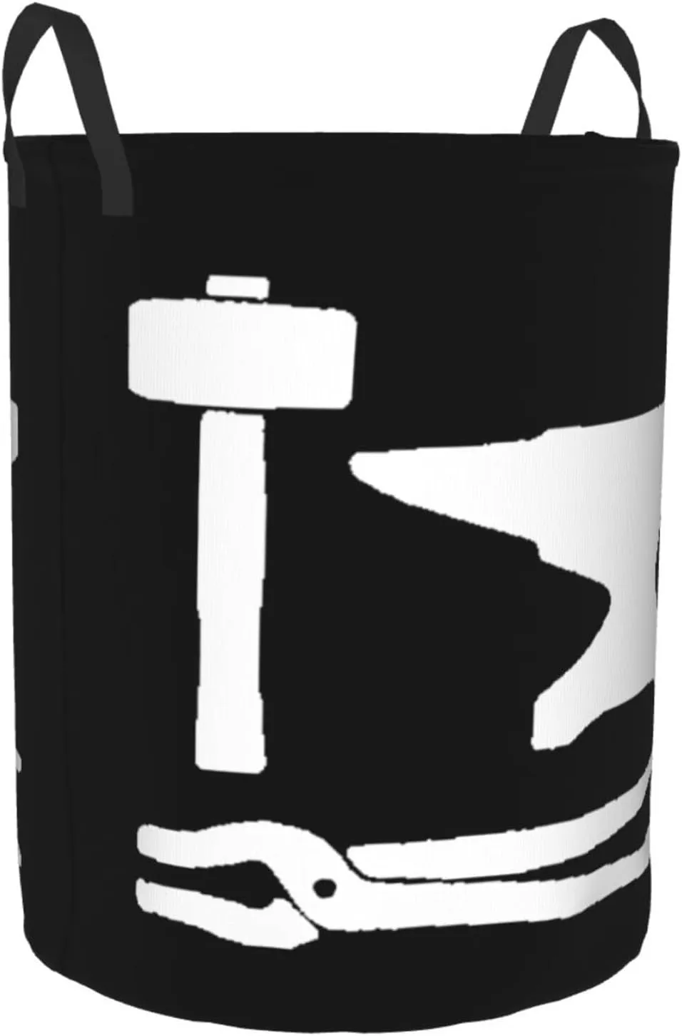 Blacksmith Hammer Cotton Calf Socks Dirty clothes laundry basket with handle Medium