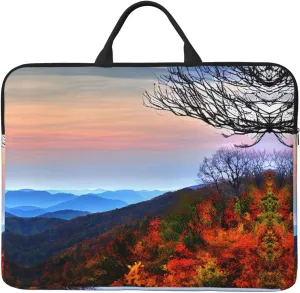 Blue Ridge Mountains print Durable Travel Laptop Bag HandBag Shockproof Carrying Bag Briefcase for 14inch Laptop Notebook