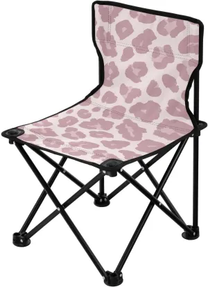 Bolaz Portable Folding Camping Chair for Adults -Pink Leopard Print，Ultralight Folding Camping Chair for Camping, Hiking, and Fishing Gear