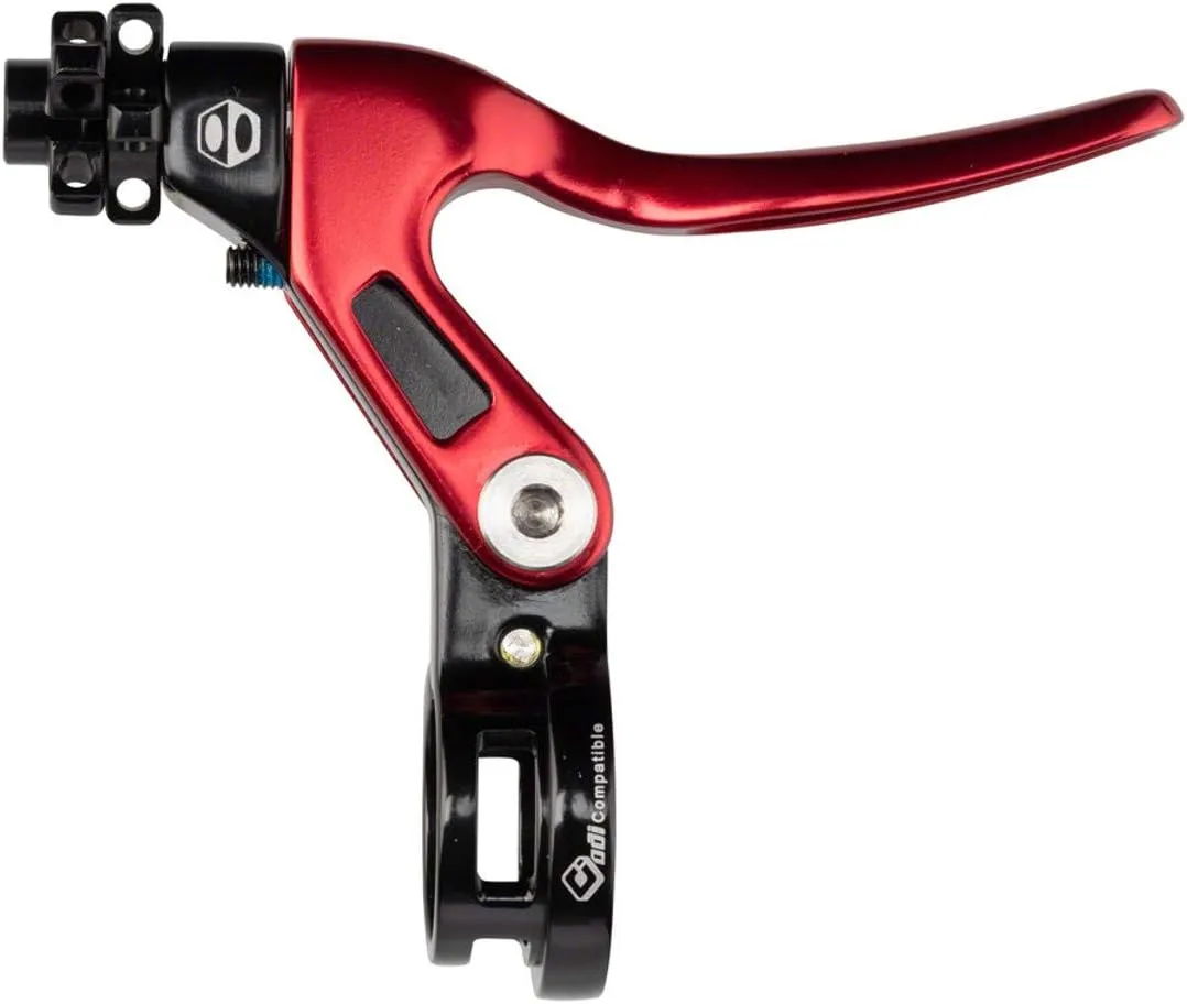 Box One Genius BMX Brake Lever with Clamp Three Cold Forged V-Point Reversible Flip Bicycle Brake Levers Adjustable Reach for Precision Control, Anodized with Laser-Etched Graphics Finish