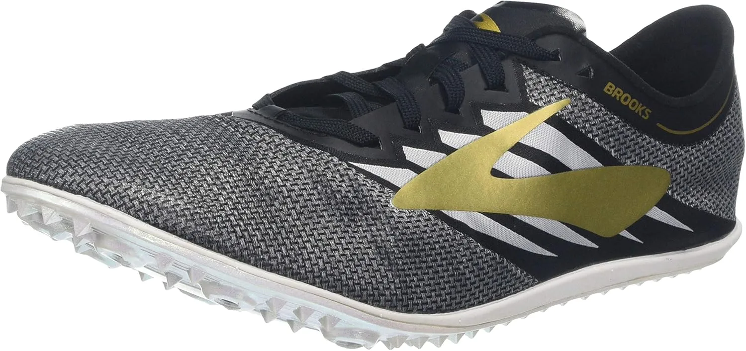 Brooks ELMN8 v4 Spike Shoe - Unisex Track Black/Gold/White