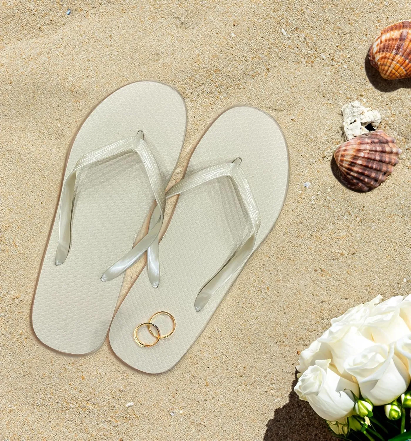 Bulk Flip Flops for Weddings | 48 Pairs | Reception Guest Slippers | Women Men Beach Pool Wholesale Sandals Pack