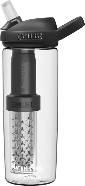 CamelBak eddy  Water Filter Water Bottle by LifeStraw Integrated 2-Stage Filter Straw - For Hiking, Backpacking, Travel, and Emergency Preparedness