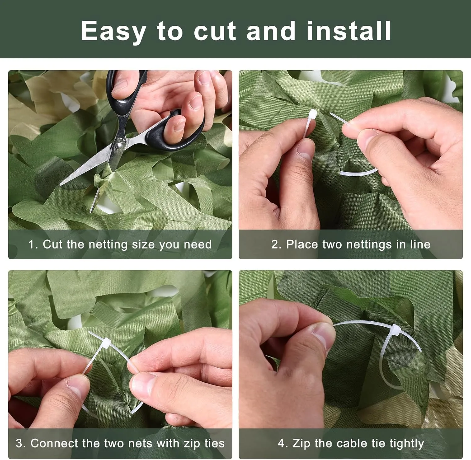 Camo Netting Camouflage Netting, Bulk Roll Mesh Nets Camouflage Nets Military Surplus for for Hunting Blind Sunshade Car Cover Party Decorations