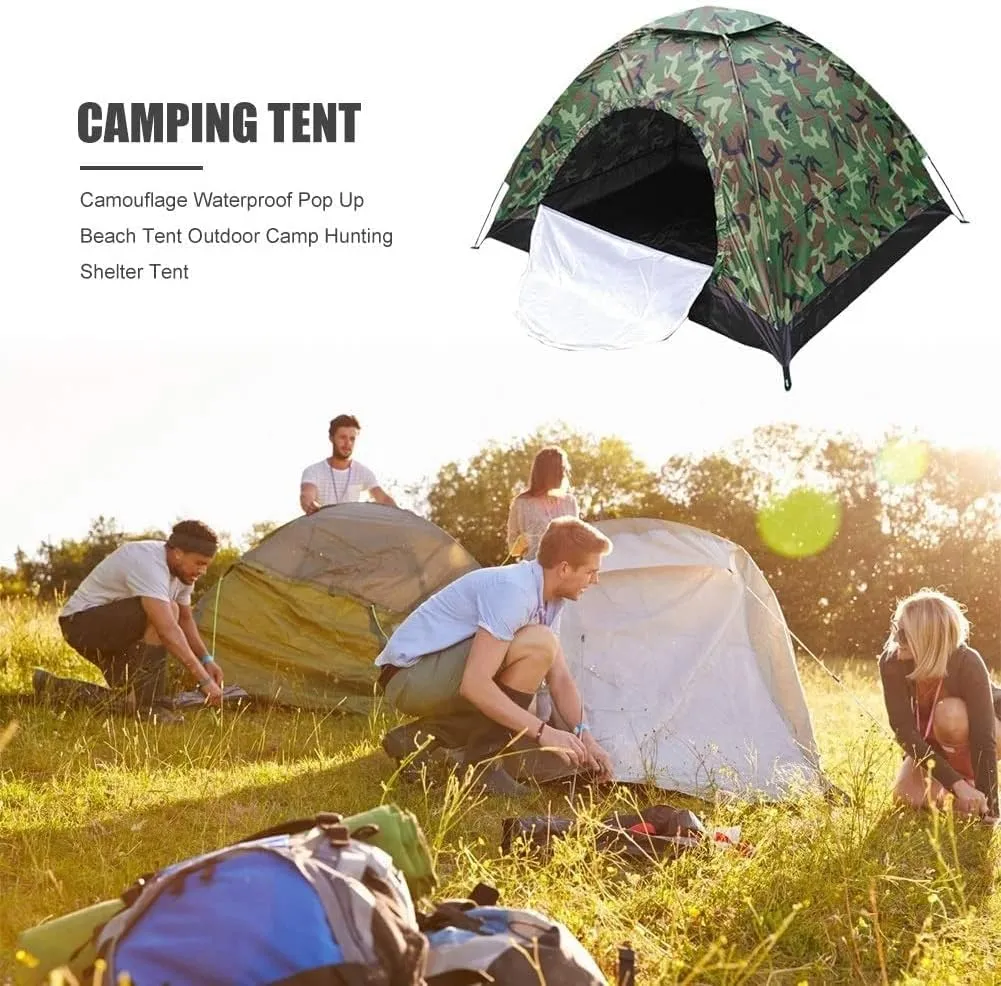 Camouflage Waterproof Portable Automatic Beach Tent Sunscreen Rainproof Foldable Outdoor Camping Hiking Shelter Tent Tent Beautiful Scenery Hopeful