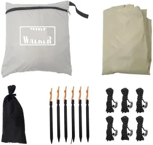 Camping Awning Canopy Tarp Durable Waterproof Lightweight for Outdoor Tent Shade Multi-Purpose Use(Package B 3x3)