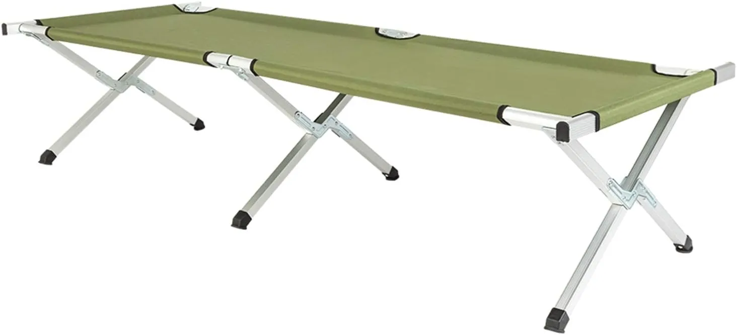 Camping Cot Bed,Sleeping Cots for Adults,Folding Lightweight Bed Portable Camping Cot with Carry Bagfor Outdoor Travel, Base Camp, Hiking, Mountaineering,with Carrying Bag Army Green