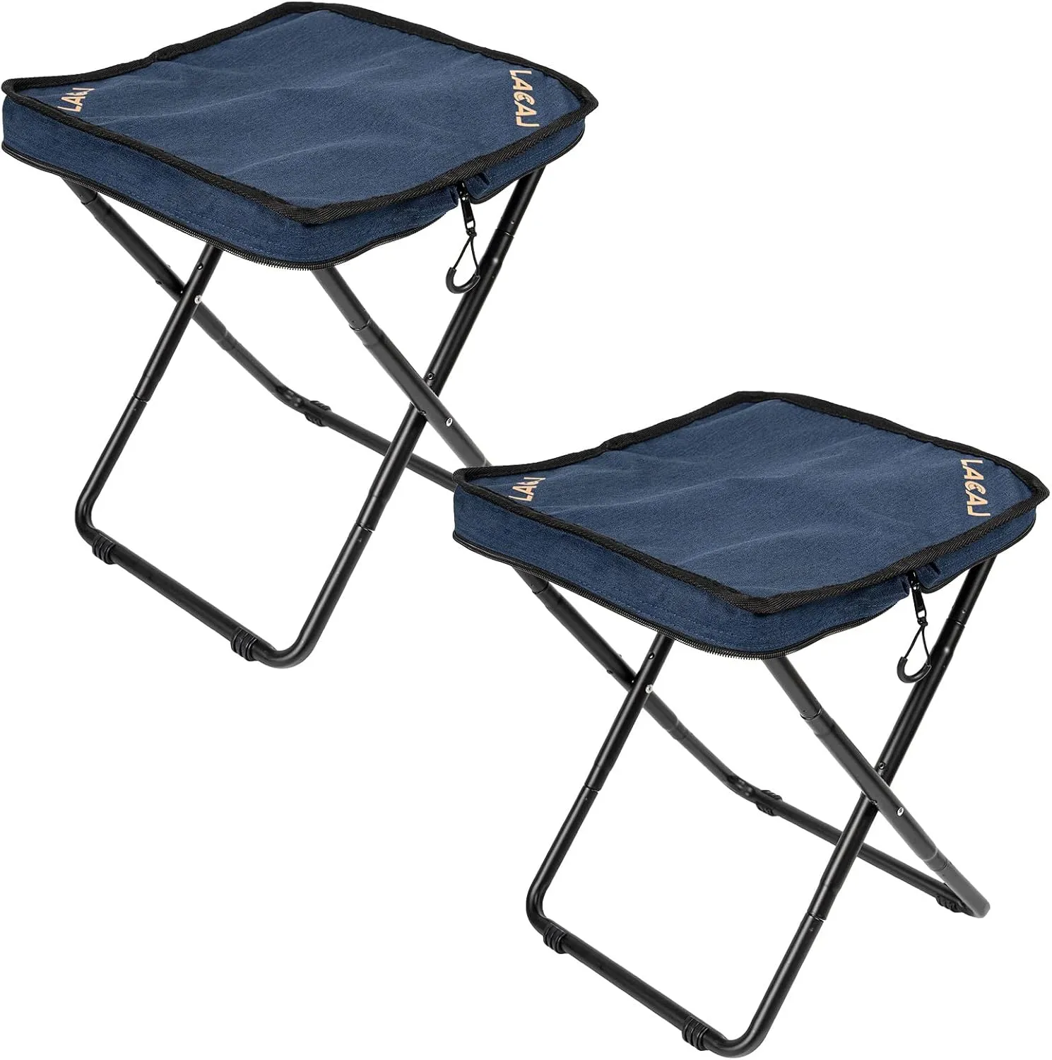 Camping Stool,Portable Folding Compact Stool for Outdoor Camp,Hiking,Picnic Fishing,600D Oxford Cloth, Durable Aluminum Frame (Navy 2 Packs)