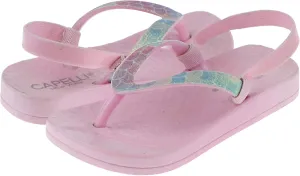 Capelli New York Toddler Girl Jelly Thong Flip Flop with Backstrap
