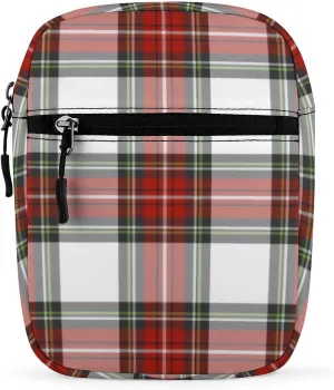 Christmas Grid Red Grid Detachable Shoulder Strap Small Shoulder Bag Unisex