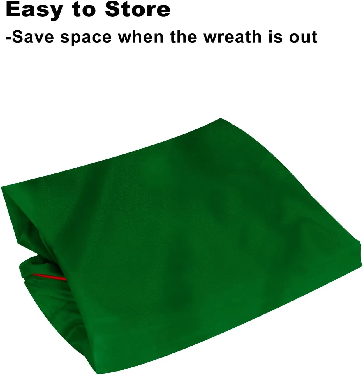 Christmas Wreath Storage Bag 36inch -Large Christmas Wreath Storage Container-Durable Oxford Fabric, Dual Zippered, Easy to Slip the Wreath in & Out, Protect Wreath Garlands from Dust-Green,Pack of 2