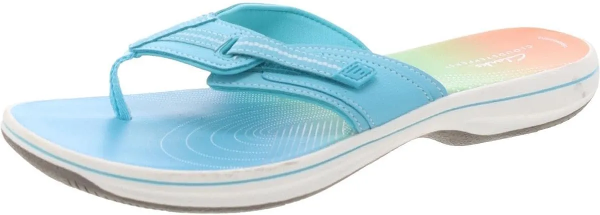 Clarks Cloudsteppers Womens Brinkley Jazzh Flip-Flops Blue 11 Medium (B,M)
