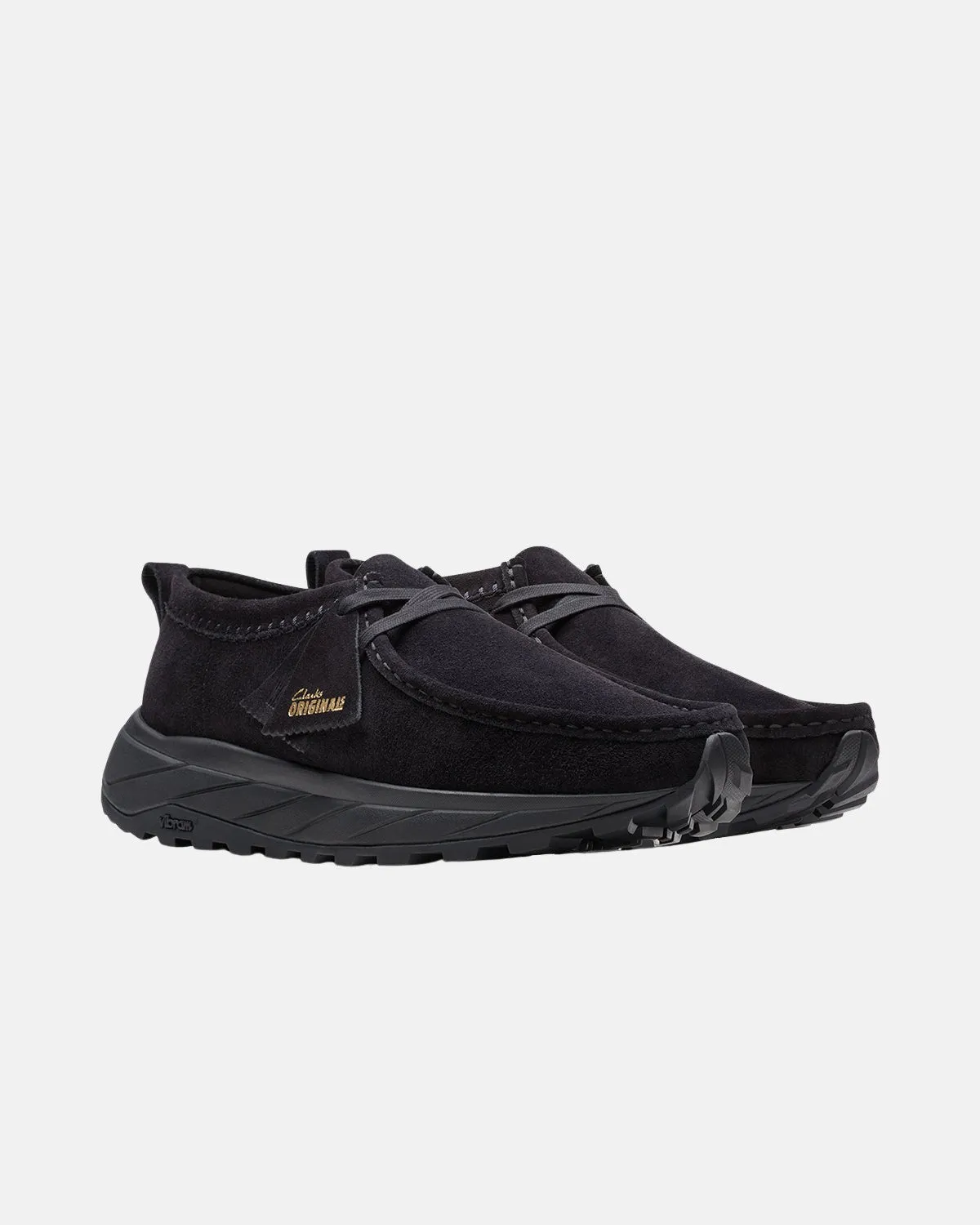 CLARKS ORIGINALS MENS WALLA EDEN LO SHOES BLACK SUEDE