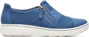 Clarks Women's Caroline Grace Oxford, Blue Suede, 10
