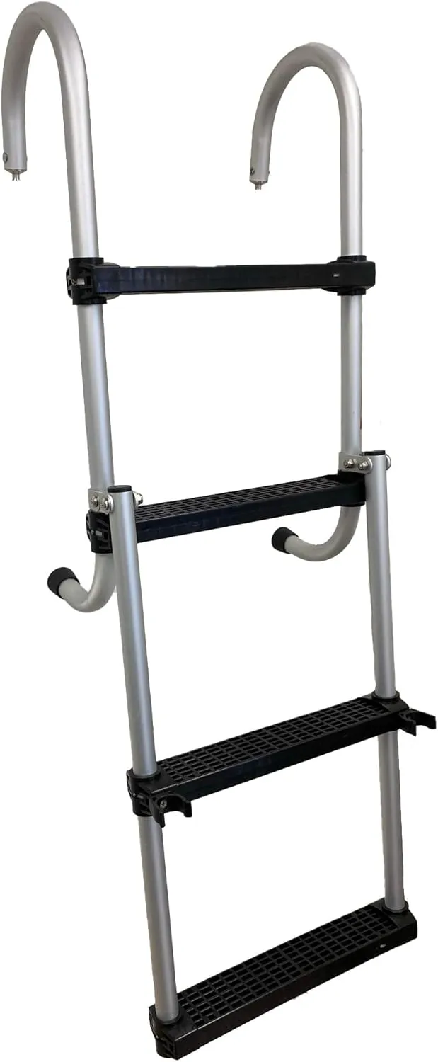Class A Customs B4 Marine Pontoon Boat 4 Step Folding Boarding Ladder Speed Boat Fish and Ski