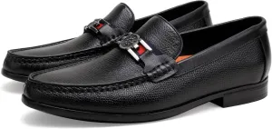 Classic Men's Dress Loafers, Leather Buckle Slip-on Dress Shoes Casual Party Formal Shoes Penny Loafer for Mens