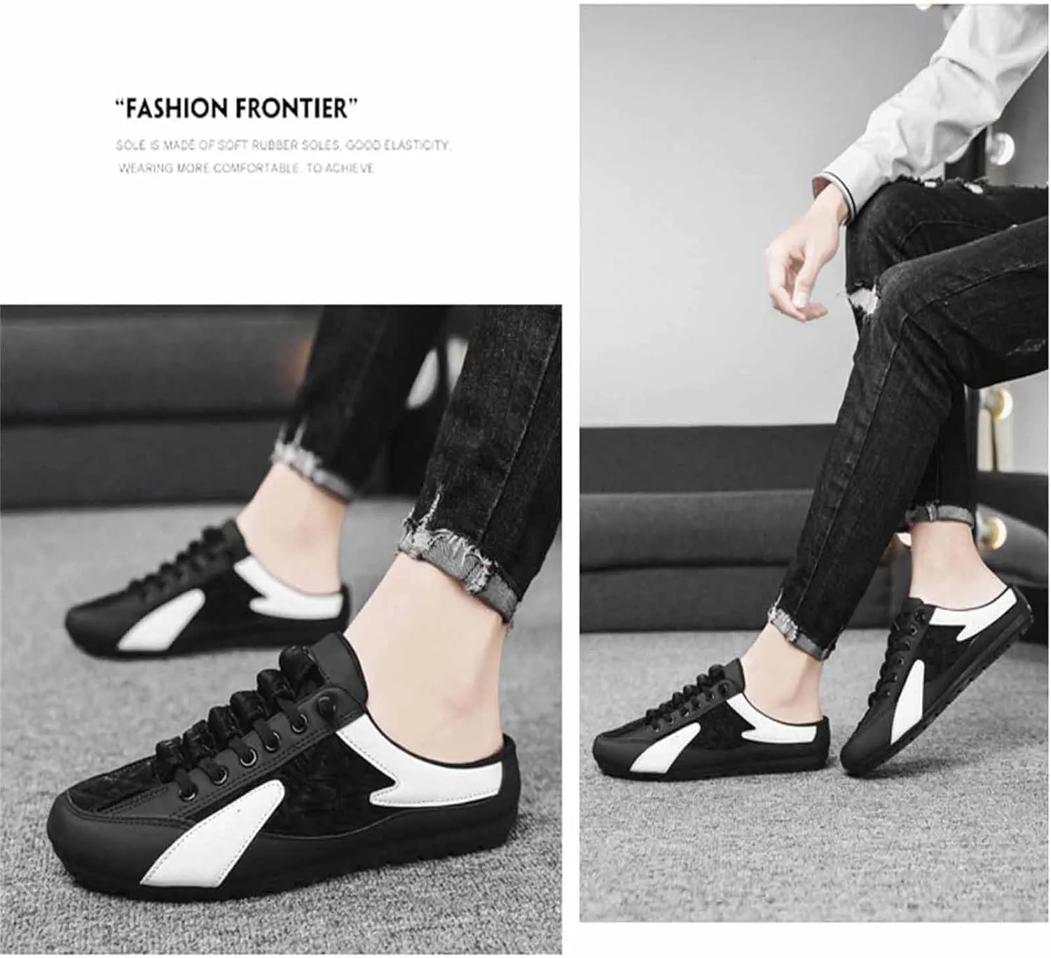 CLOUDEMO Snealof The Perfect Fusion of Loaf and Sneaker, Snealof Loaf and Sneaker, Snealof Baotou Half Drag Sneakers, Can Be Worn for Work, Driving and Other Occasions