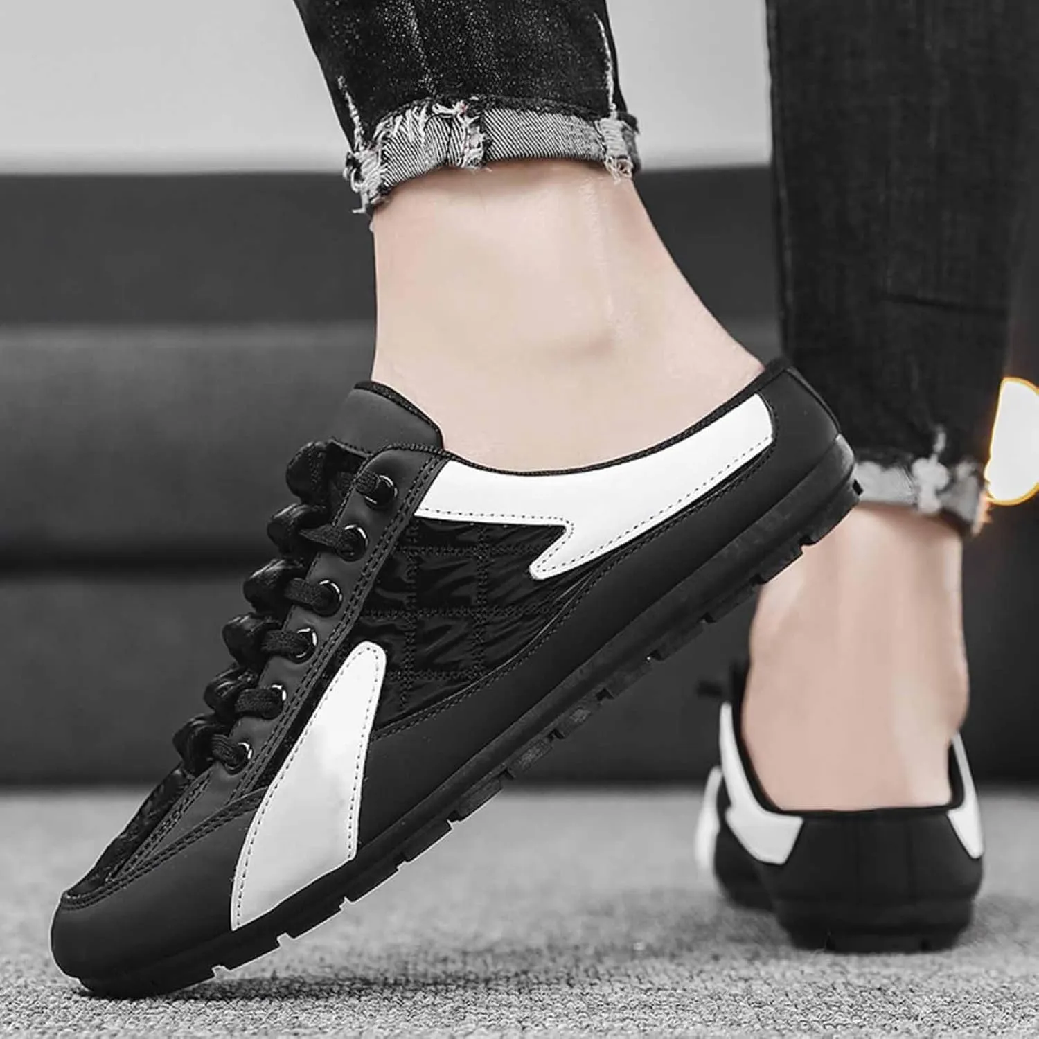 CLOUDEMO Snealof The Perfect Fusion of Loaf and Sneaker, Snealof Loaf and Sneaker, Snealof Baotou Half Drag Sneakers, Can Be Worn for Work, Driving and Other Occasions
