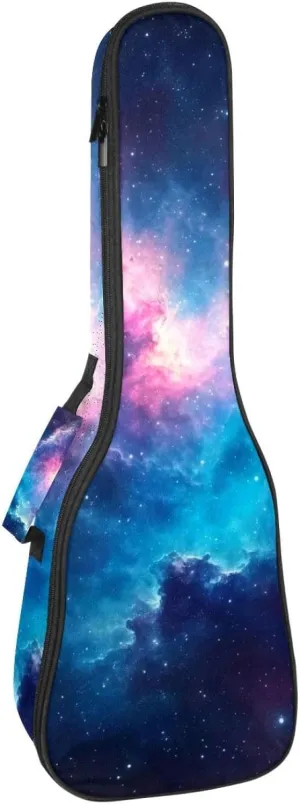 Colorful Stary Night Cosmos Backgroud Ukulele Case, Padded Bag for 23 Inch Concert Ukulele, Waterproof & Durable