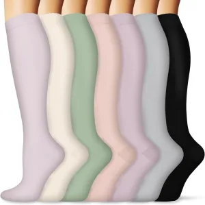 Compression Socks for Women and Men (7 Pairs) - Best Support for Nurses, Medical, Running, Hiking, Travel