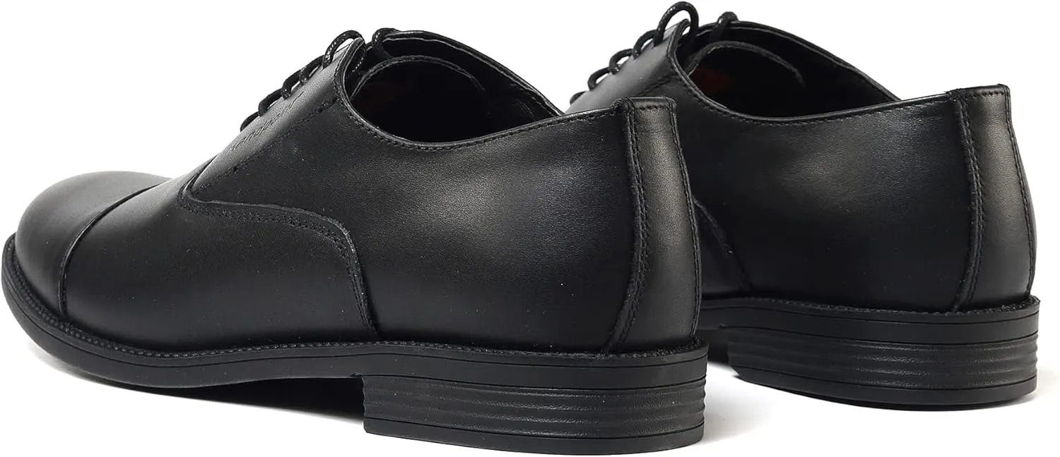 CONRAD Men's Black Safety Executive Oxford Dress Shoes - Oil Resistant, Slip Resistant, Kevlar Protection, Breathable EH Work Shoe