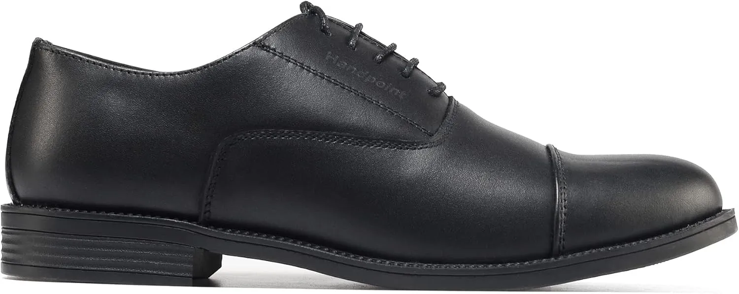 CONRAD Men's Black Safety Executive Oxford Dress Shoes - Oil Resistant, Slip Resistant, Kevlar Protection, Breathable EH Work Shoe