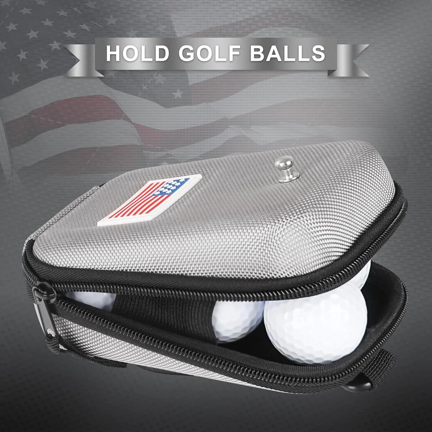 Craftsman Golf Rangefinder Case USA Flag Hard Shell for Tectectec Callaway, Universal Range Finder Carry Bag