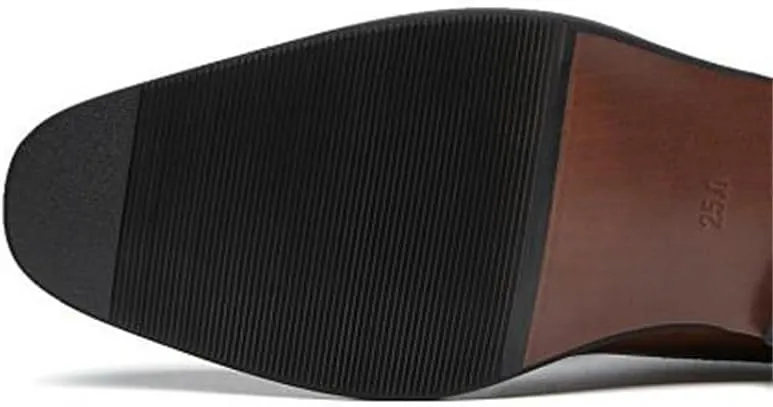 CSCDD Men's Waxed Lacing Rubber Sole Non-Slip Wear-Resistant Leather Inner Gradient Pointed Toe Design Suitable for Daily Commuting Party Business