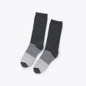 Cushion Crew Hiker Sock Charcoal Colorblock