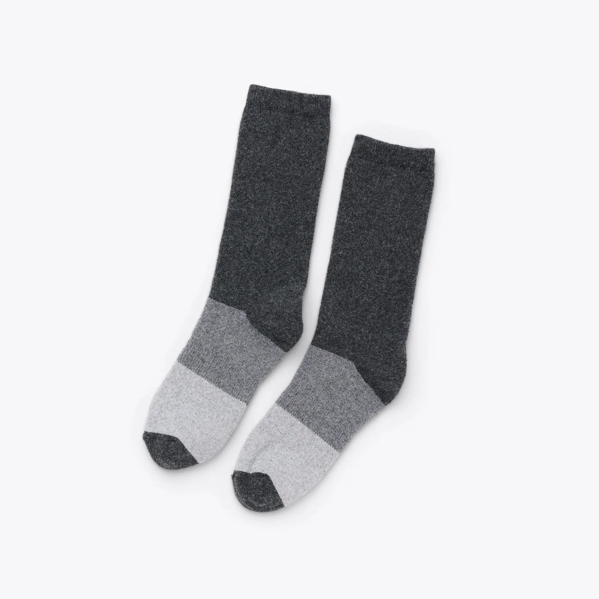 Cushion Crew Hiker Sock Charcoal Colorblock