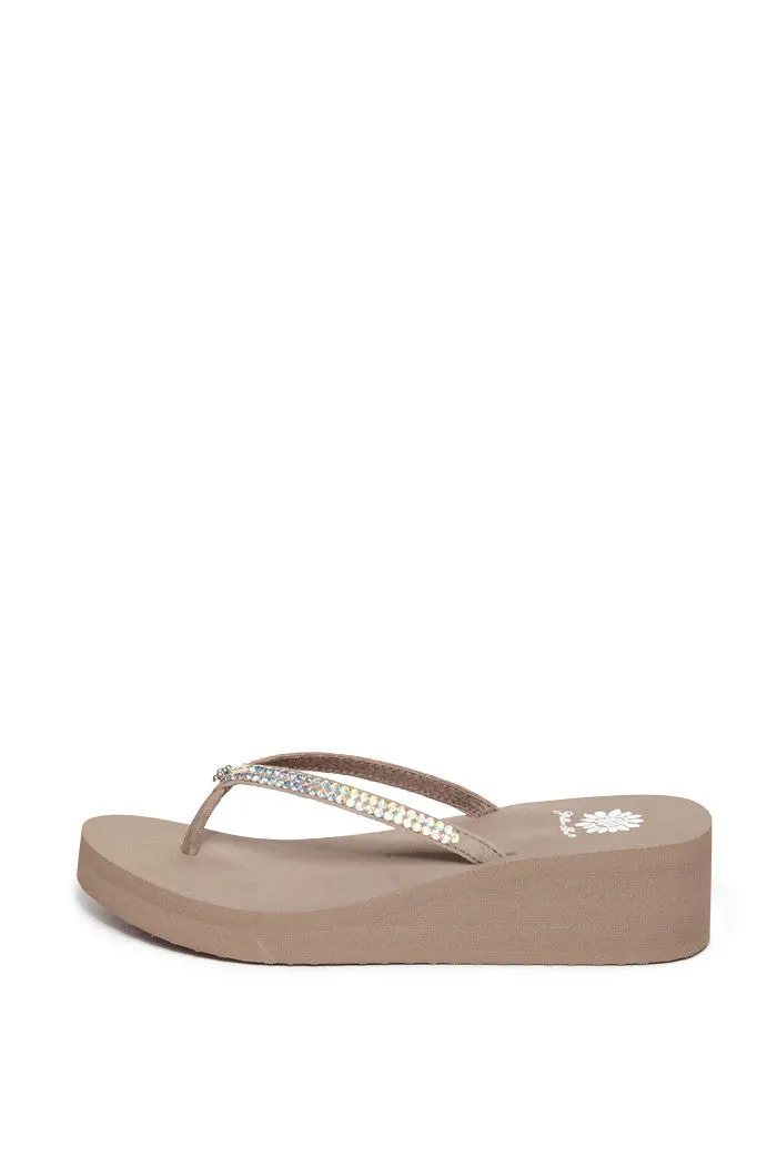 Custard Flip-Flop in Rich Taupe