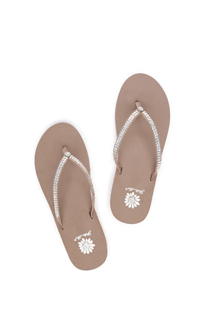 Custard Flip-Flop in Rich Taupe