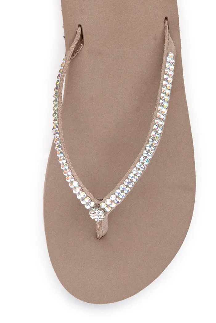 Custard Flip-Flop in Rich Taupe