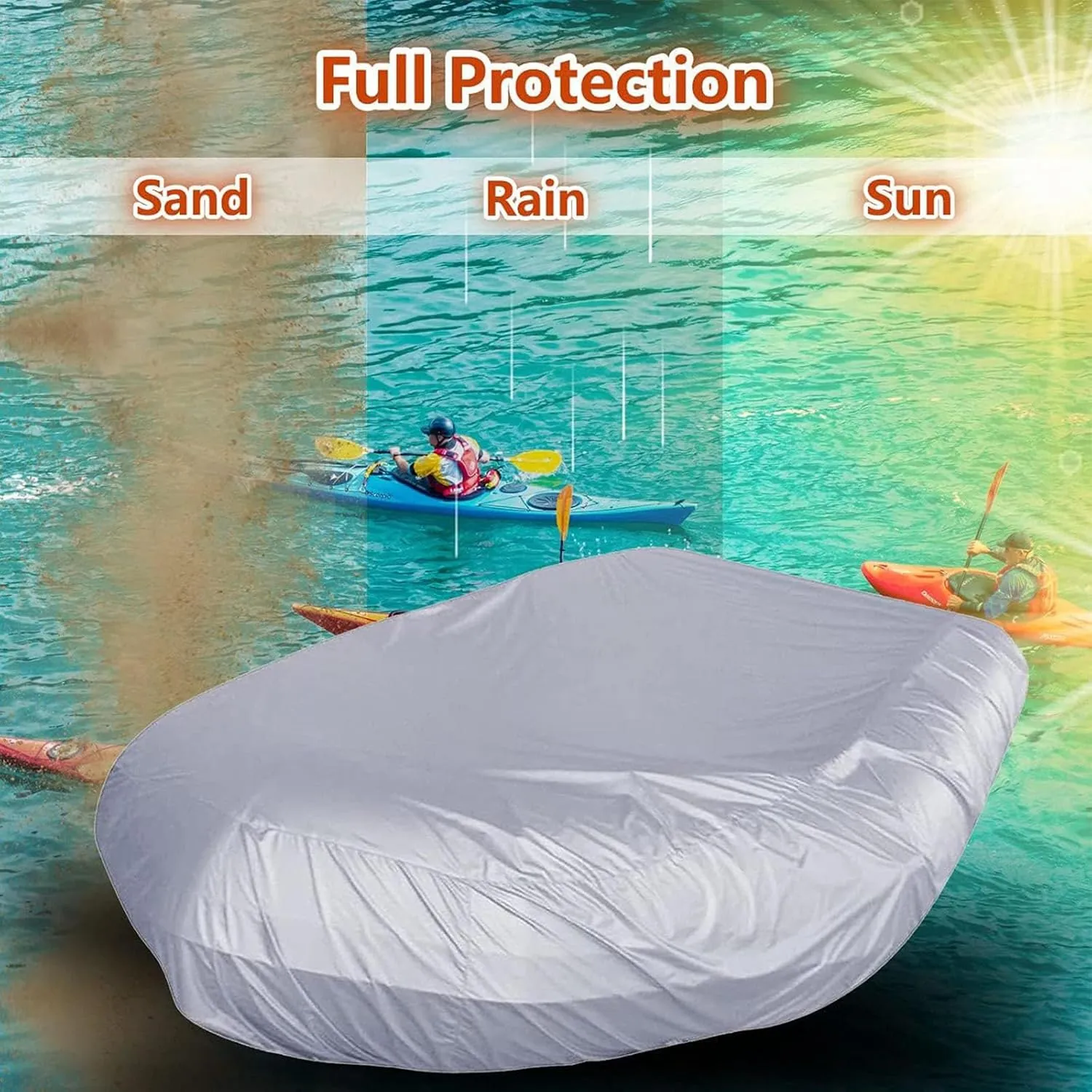 Dinghy Covers 7 Sizes Boats Covers UV Resistant Boat Tarp for Inflatable Boat and Dinghy,230 * 165 * 46cm