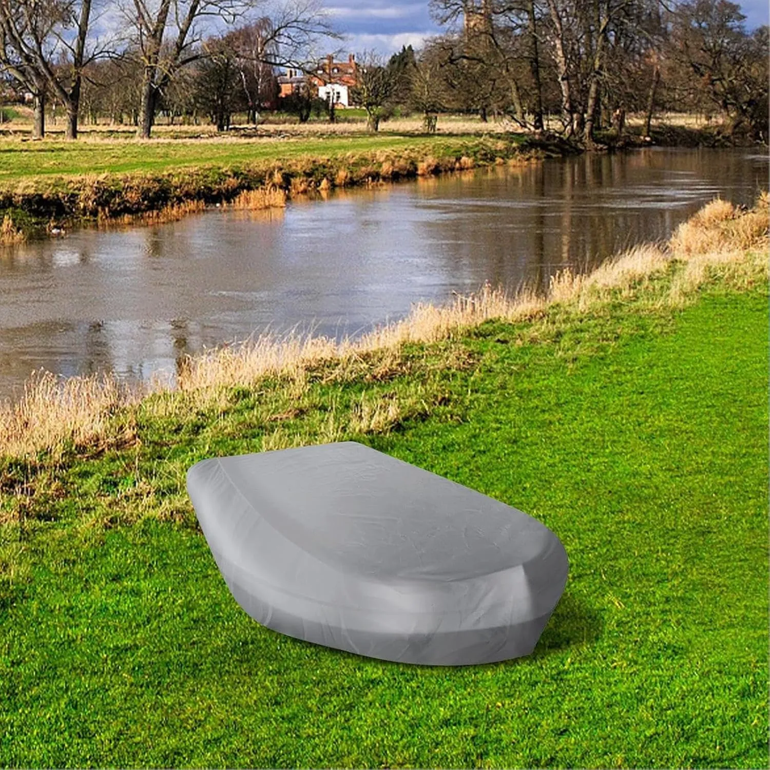 Dinghy Covers 7 Sizes Inflatable Boat Cover UV Resistant Boat Tarp for Small Inflatable and Rigid Inflatable Boats,380 * 200 * 46cm