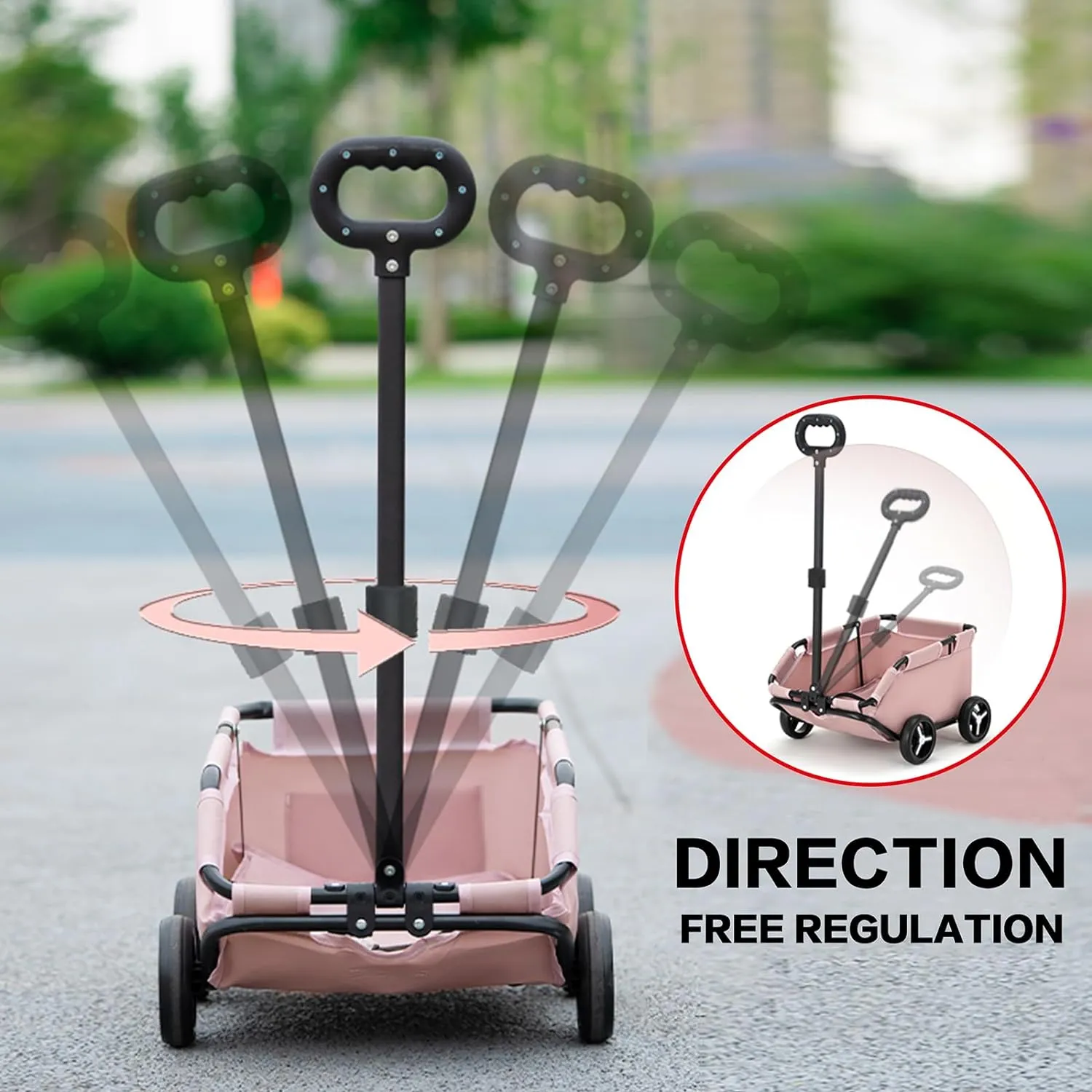 Dog Stroller 4 Wheels Folding Dog Cart Pet Stroller for Travelling Shopping Walking Playing for Small Dogs Cats, Up to 13.2lbs