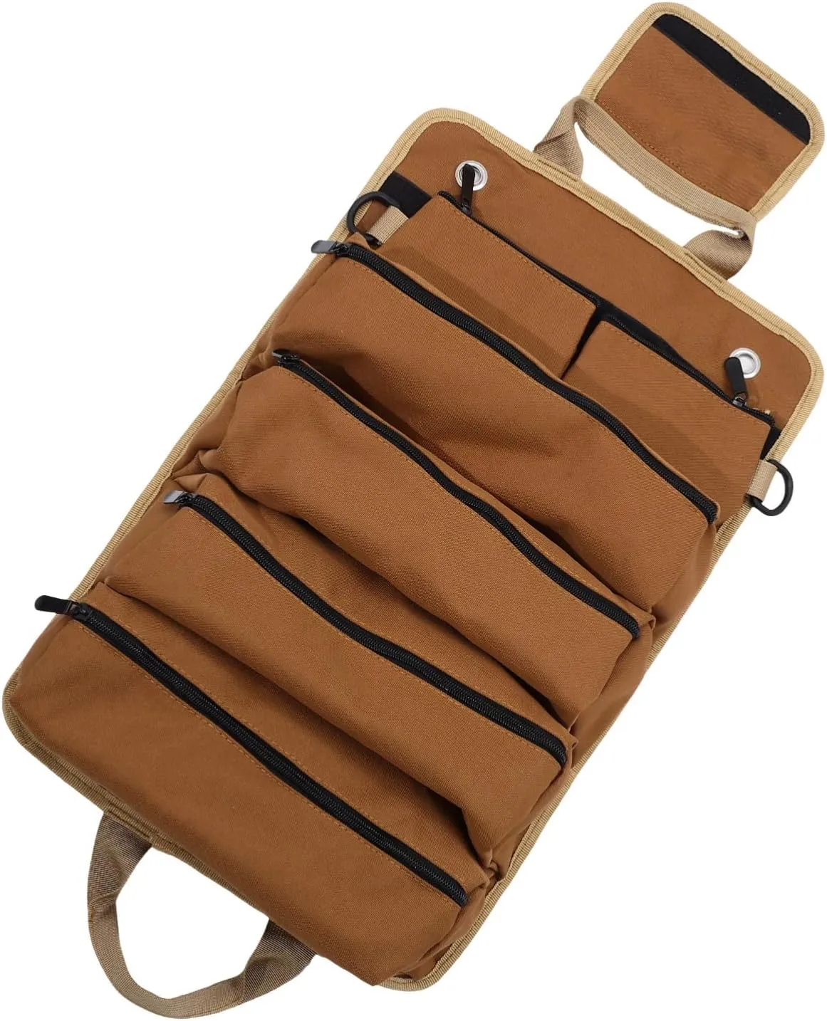 DOITOOL Heavy Duty Portable Tool Organizer Bag Roll Up Electrician Storage for Gardening Woodworking Maintenance Durable Mechanic Tool Carrier with Design