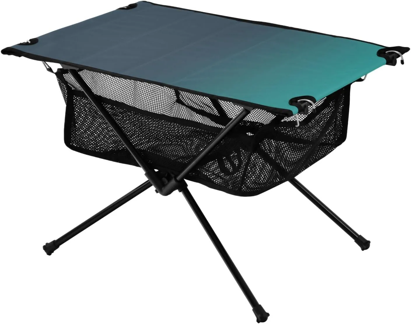 DOMIKING Blue Green Gradient Portable Camping Table Folding Picnic Tables with Carrying Storage Bag Camp Table for Hiking Cooking Fishing 23.6 * 15.6 * 15 in