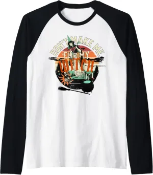 Don't Make Me Flip My Witch Switch Funny Halloween Costume Raglan Baseball Tee