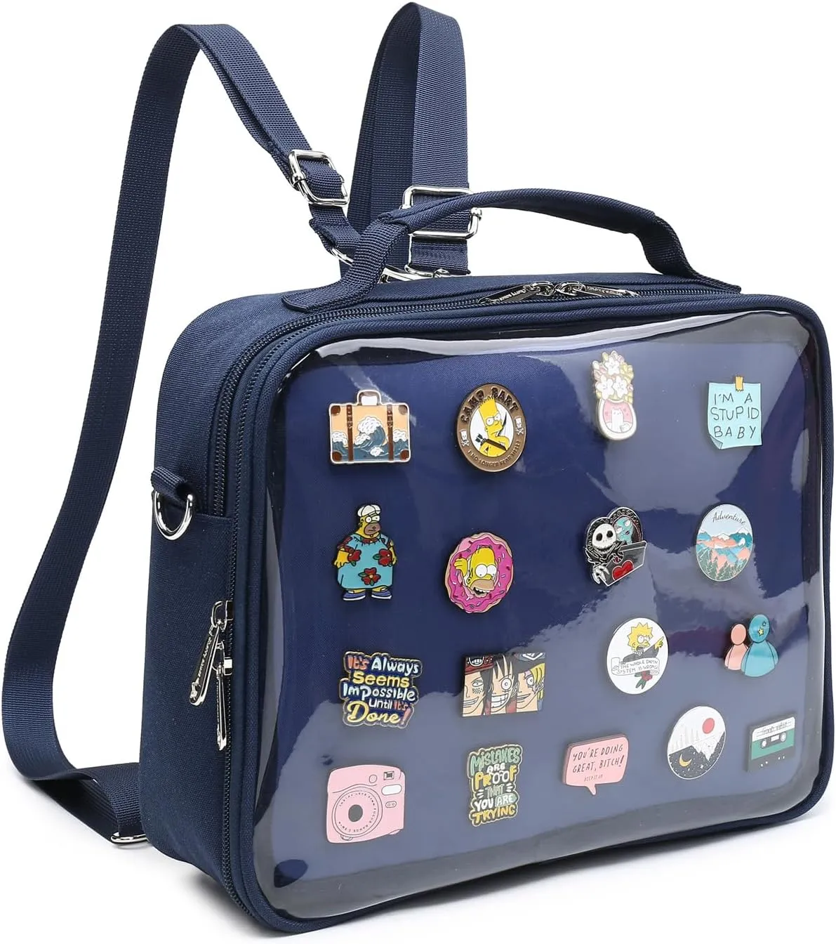 Dopamine Color Ita Bag Backpack Satchel Oxford Crossbody Messenger Shoulder Bag
