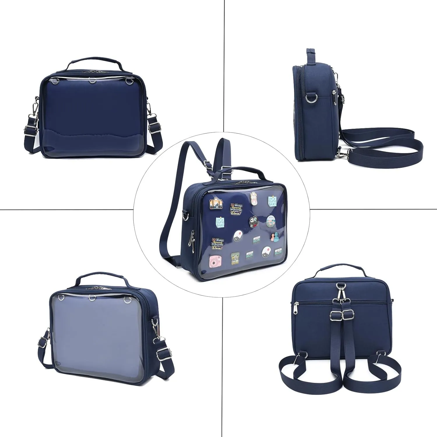 Dopamine Color Ita Bag Backpack Satchel Oxford Crossbody Messenger Shoulder Bag