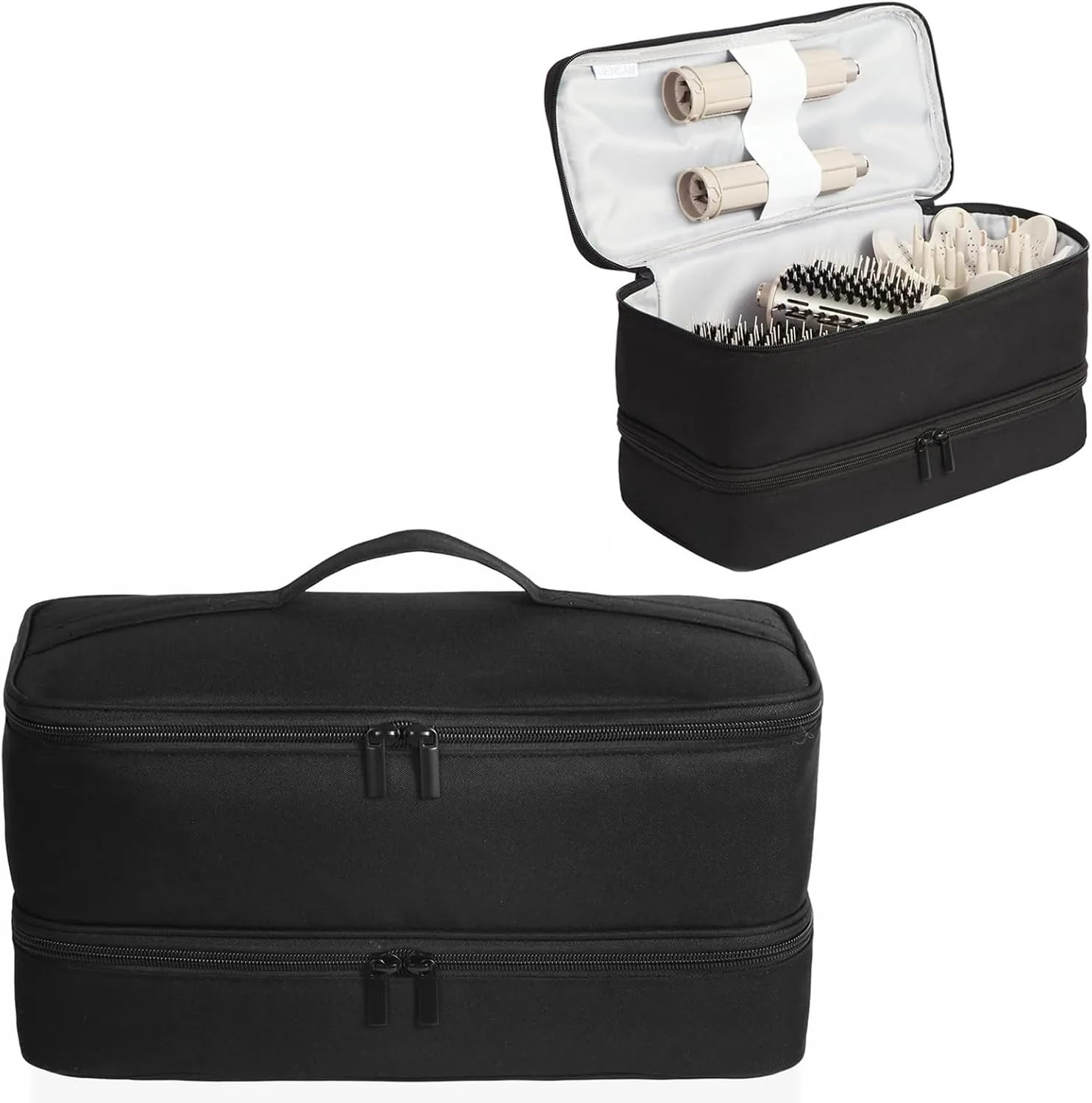 Double-Layer Carrying Case for Shark Flexstyle, Travel Case for Shark Flexstyle/FlexFusion, Portable Storage Organizer bag for Shark Flexstyle/Dyson Airwrap Styler and Attachments