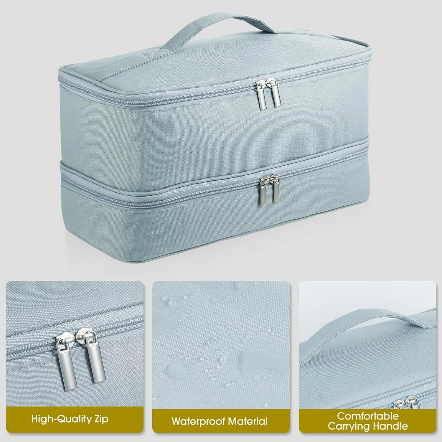 Double-Layer Carrying Case for Shark Flexstyle, Travel Case for Shark Flexstyle/FlexFusion, Portable Storage Organizer bag for Shark Flexstyle/Dyson Airwrap Styler and Attachments